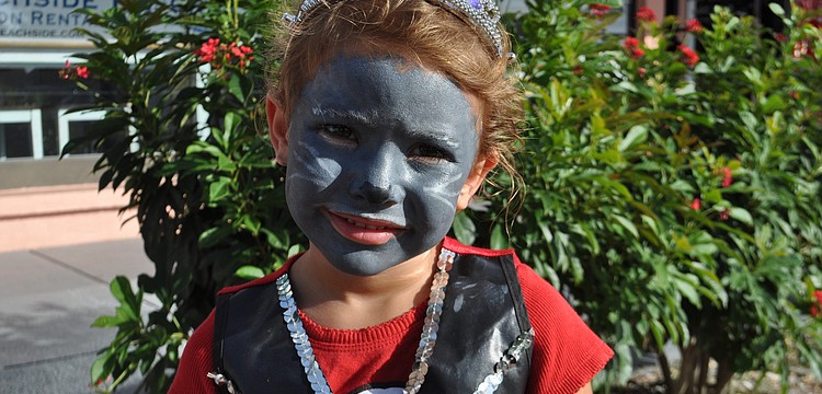 Ivylene Gill, 4, smiles for candy.