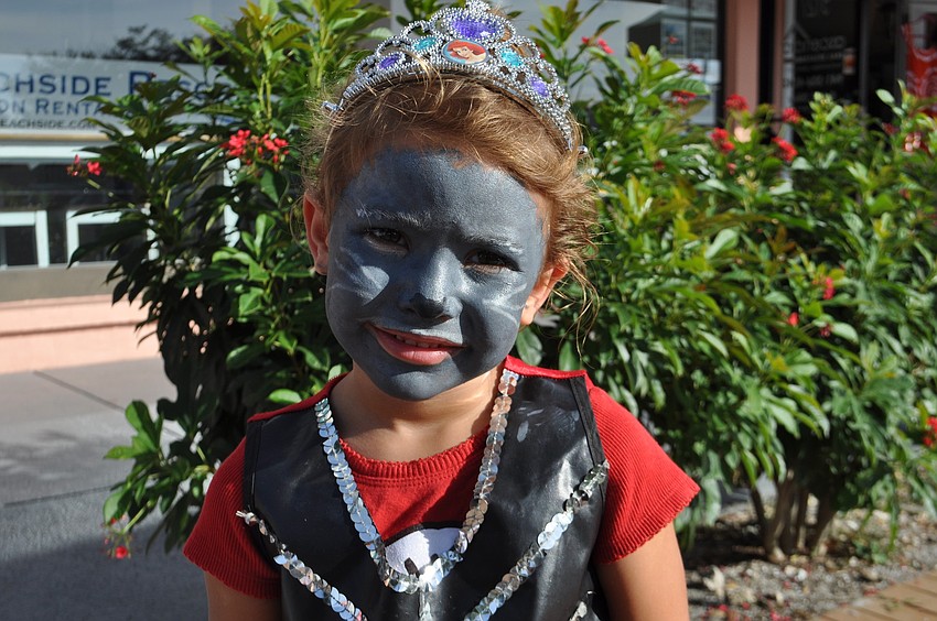 Ivylene Gill, 4, smiles for candy.