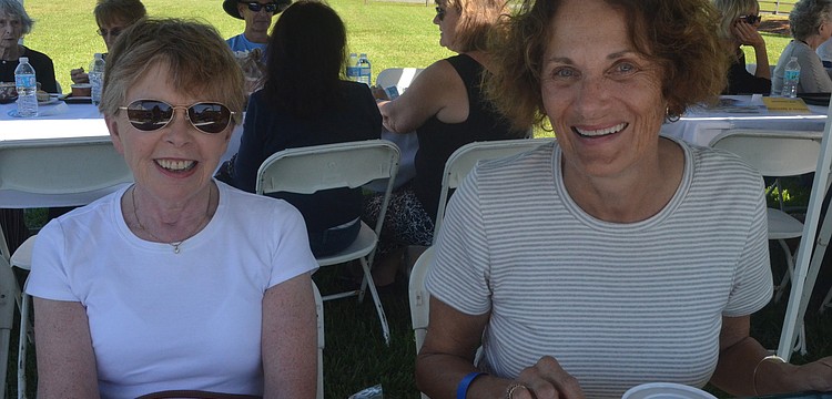 Chris Lusk and Pamela Hahlbeck enjoy their soups