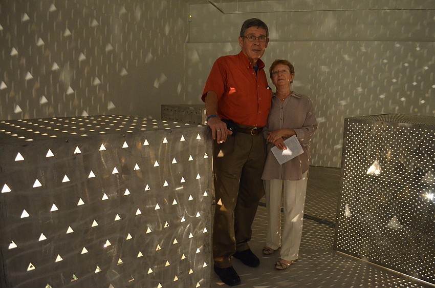 Jim and Joan Stewart. Jim Stewart is on the exhibition committee that selected these four exhibits.