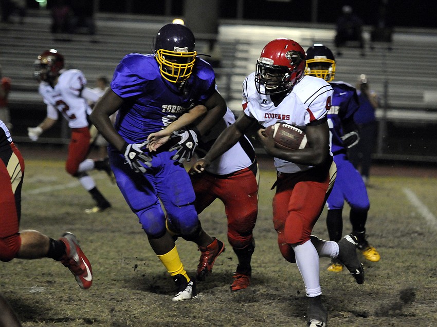 Cardinal Mooney running back Demardre Patterson carried the ball 28 times for 192 yards and a touchdown.