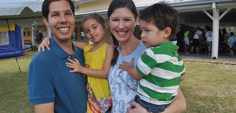Brian Hersh came out with his family: Lillian, Lauren and Gideon.