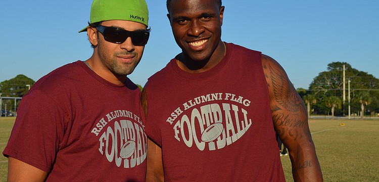 Riverview alumni Trae Gomes, â€™03, and Terry Crenshaw,â€™02