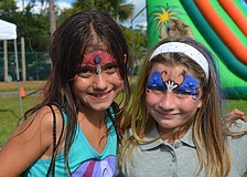 Hannah Bartholomew and Julia Ryserson had their faces painted.
