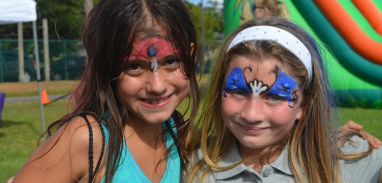 Hannah Bartholomew and Julia Ryserson had their faces painted.