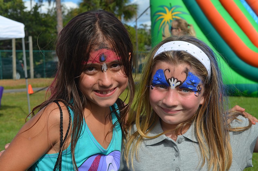 Hannah Bartholomew and Julia Ryserson had their faces painted.