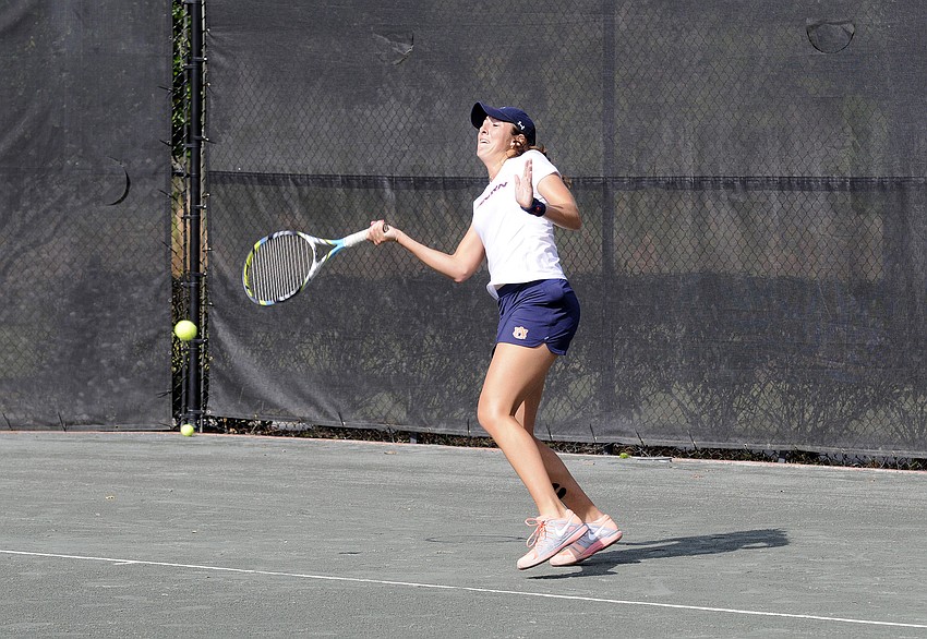 Auburnâ€™s Ashley Kitchen competed in the womenâ€™s singles tournament.