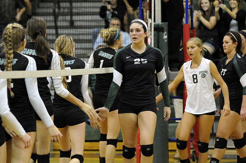 Lakewood Ranch freshman Kahlee York reacts following the Mustangs 3-0 loss to Naples Gulf Coast in the Class 7A-Region 3 finals Nov. 9.