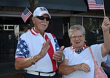 Don and Sherrie Duich cheer
