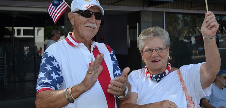 Don and Sherrie Duich cheer