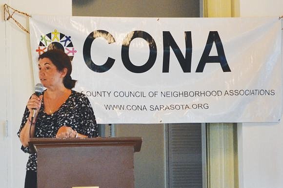 CONA President Lourdes Ramirez said existing urban infrastructure should be used to support Sarasota County's projected population growth.