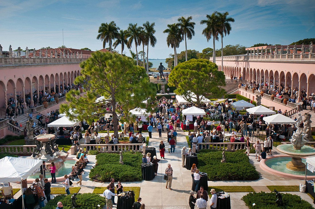 The Grand Tasting is held annually at the courtyard at The Ringling Museum. (courtesy photo)
