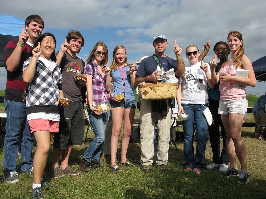 Venice High Schoolâ€™s Spoonbills celebrate their victory