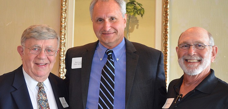Democratic Club President Murray Blueglass, Rob Lorei and Andy Maass