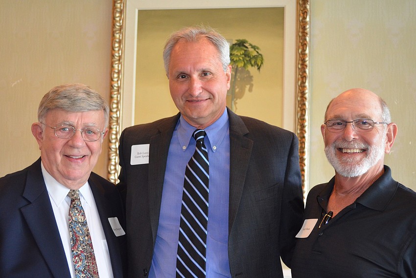 Democratic Club President Murray Blueglass, Rob Lorei and Andy Maass