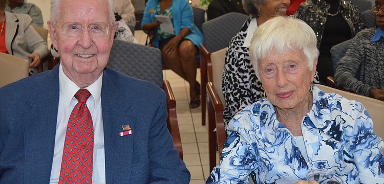 WWII Marine Corps veteran Don Amick and Luise Sheffield