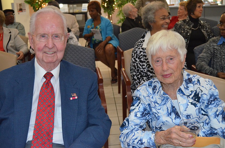 WWII Marine Corps veteran Don Amick and Luise Sheffield