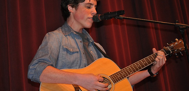 Sam Woolf sang and played a self-written song, â€œThe Same.â€