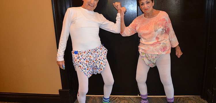 Fred and Gilda Nobel had fun with their costumes for their performance of Young at Heart