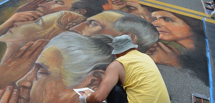 Will Zin works on Norman Rockwellâ€™s Freedom of Worship