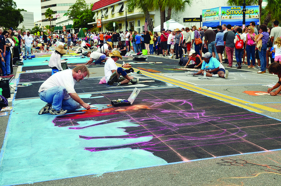 Artists draw sidewalk art at this yearÃ¢â‚¬â„¢s Chalk Festival, which founder Denise Kowal says could be the cityÃ¢â‚¬â„¢s last.