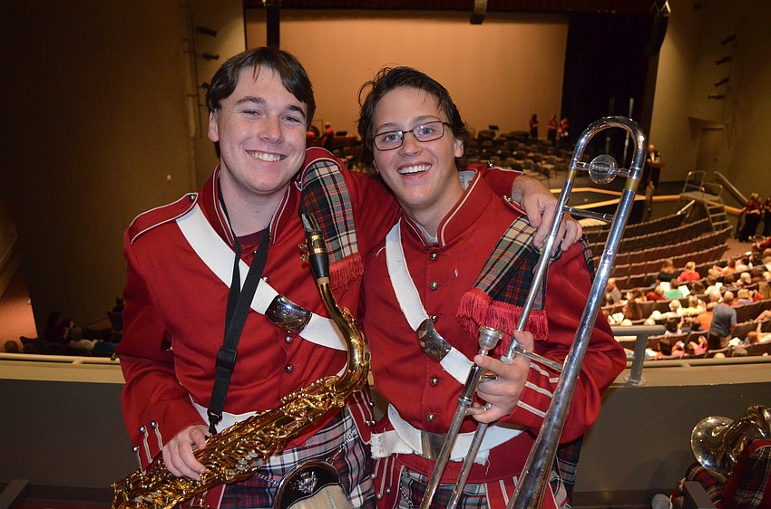 Nick Lewis and Jagger Wise-Jarvis hang out before the performance.