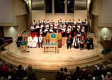 The altar of Christ Church during the Interfaith Thanksgiving Worship Service.