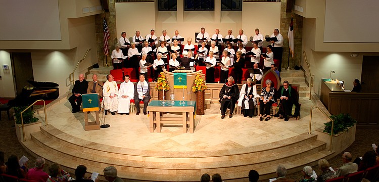 The altar of Christ Church during the Interfaith Thanksgiving Worship Service.