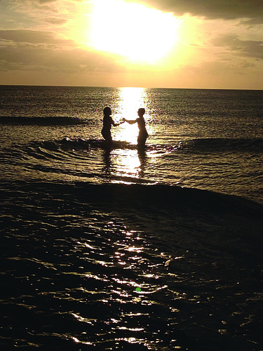 Joan Tufts submitted this photo of her grandchildren playing during sunset at Turtle Beach.