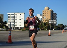 Runners pound the pavement for the Turkey Trot 5K.