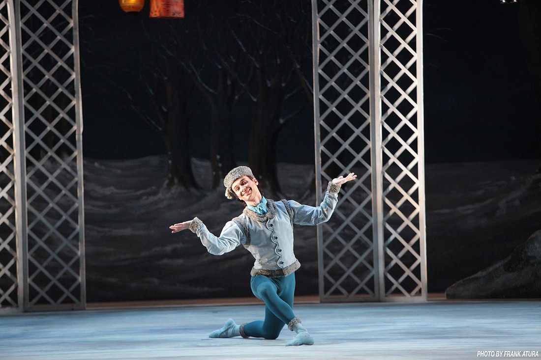 Principal dancer Logan Learned performs "Les Patineurs" at the Ballet Across America III performance at the John F. Kennedy Center in Washington D.C. this past summer. (Courtesy photo)