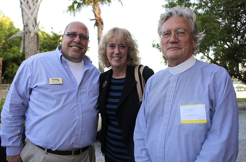 Sam Asfur, Century 21, Kathy Decker, Century 21, and the Rev. Vincent Carroll, Longboat Island Chapel
