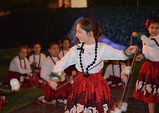 Southside Elementary's Hula Club performed in the courtyard
