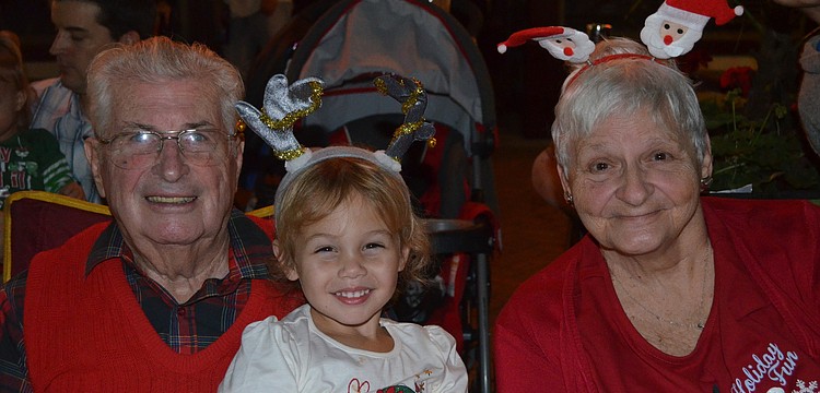 Addison Porfirio with her great grandparents James and Laverne Byerly