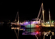 The fleet was lit after a blessing by Fr. Michael Szyska.