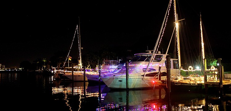 The fleet was lit after a blessing by Fr. Michael Szyska.