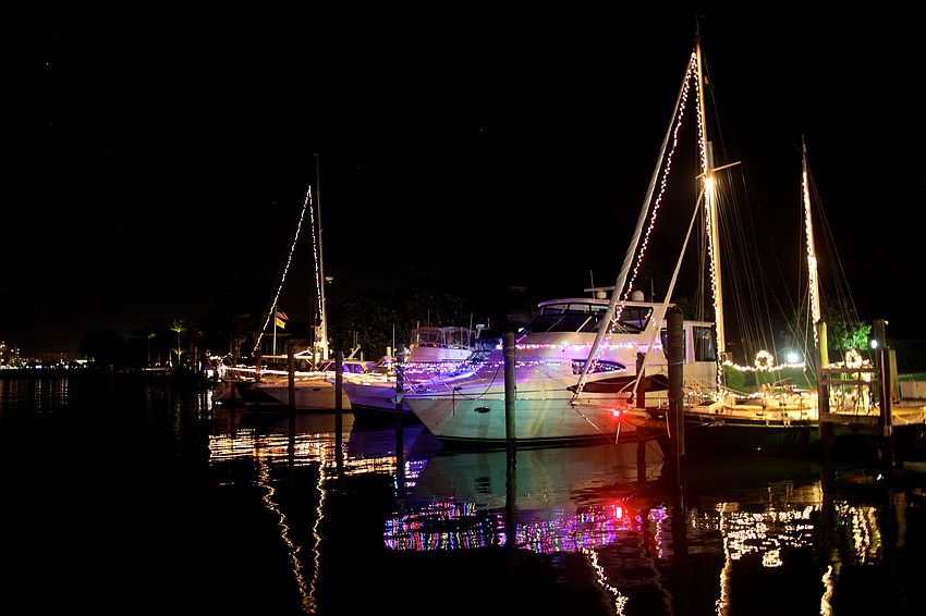 The fleet was lit after a blessing by Fr. Michael Szyska.