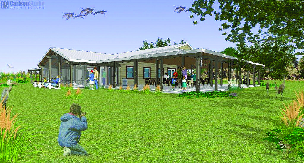 Carlson Studio Architecture designed the proposed nature center for the Sarasota Audubon Society.