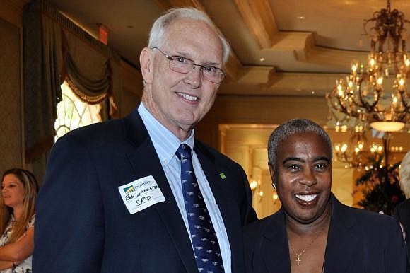 Former Sarasota GOP Chairman Bob Waechter poses with Sarasota County Commissioner Carolyn Mason.