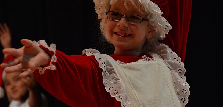 Hannah Van Hise plays the part of Mrs. Claus.