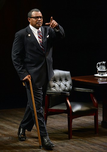 Montae Russell in Thurgood at Pittsburgh Public Theater. Photo by Michael Henninger.