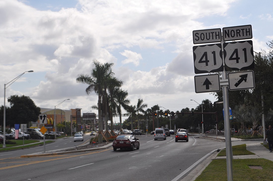 A water main leak has reduced the southbound convergence of U.S. 41 and U.S. 301 to one lane until this afternoon, according to a city press release.