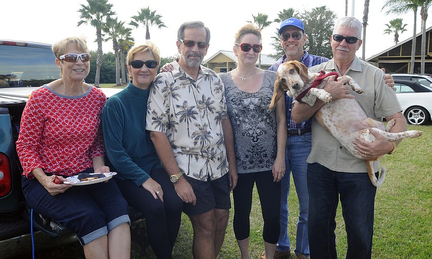 Connie Jarvis, Manatee County Commissioner Vanessa Baugh, Bill Jarvis, Leigh Simons, Bob Simons, Don Baugh and Marley couldnâ€™t wait for the season to begin.