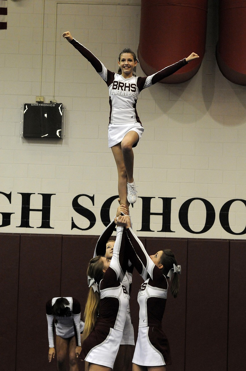 Braden River flyer McKenna Reiter is in her first year cheering for Braden River.