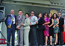 Pablo Rodriguez, pictured with his family of aerial artists, is inducted into the St. Armands Circle Circus Ring of Fame Jan. 13.