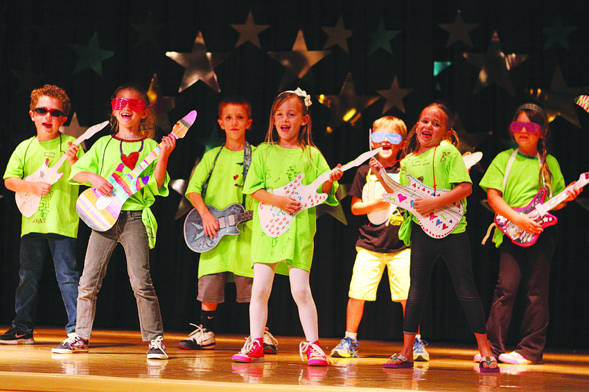 Cathy Lankenau's first-grade class performs 