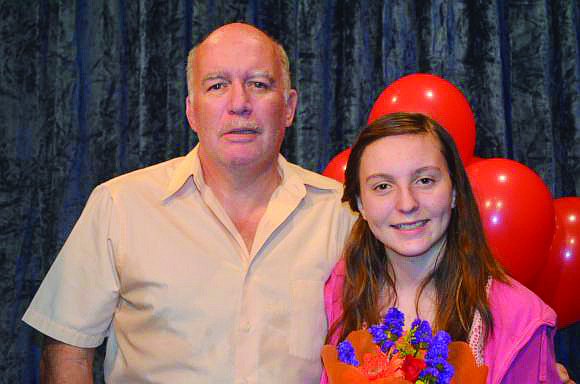Girl of the Year Rachel Mallett and her father, Bill