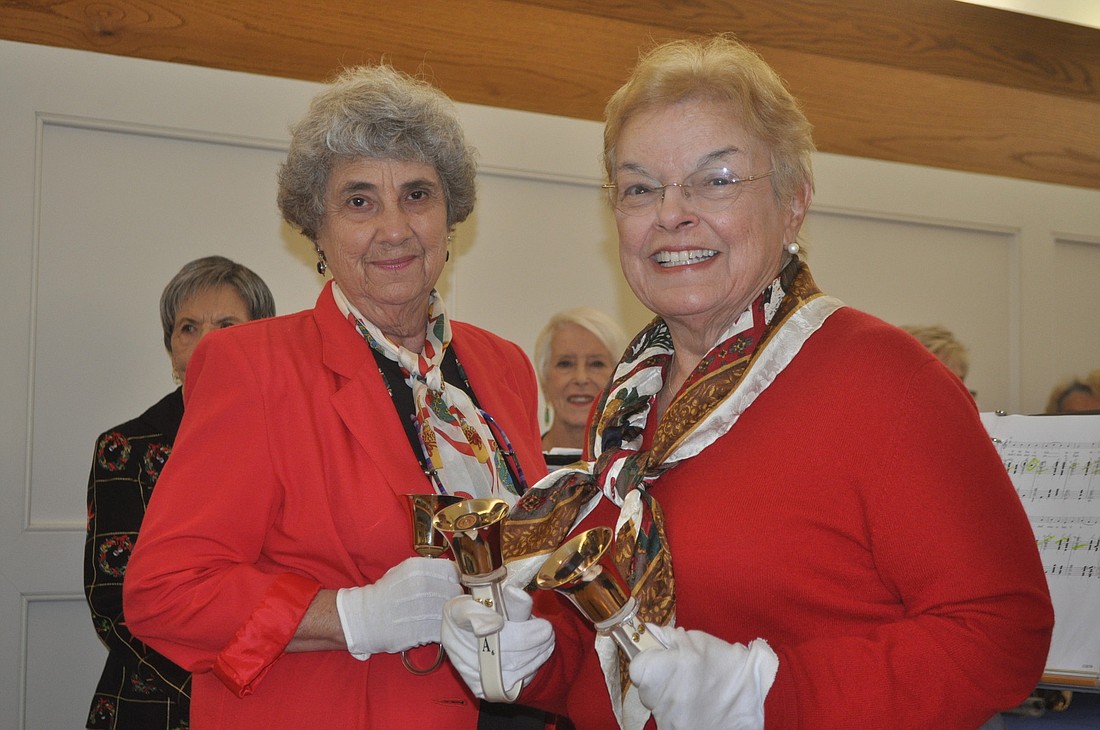 Mary Gobell and Joan Colwell rang in the new year at last yearÃ¢â‚¬â„¢s All Angels annual Epiphany concert. (File photo)