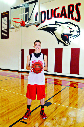 In his second varsity season, junior guard Ryan McMahon has become one of Cardinal Mooney's leading scorers.