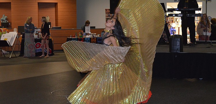 The night was filled with performances including Marguerite Barnett who danced to drums.